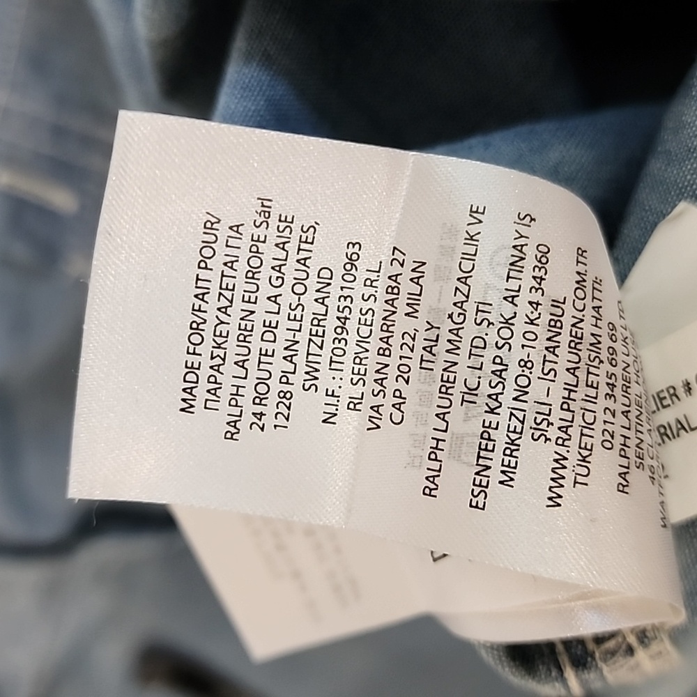 Lauren Ralph Lauren Black Label Dress Chambray Drawstring Waist Shirt Dress sz 6 - Picture 8 of 11